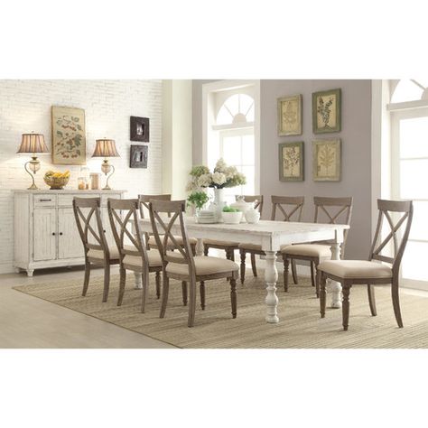 Found it at Wayfair - Jonquille Extendable Dining Table Dining Room Table And Chairs, White Dining Table, White Dining Room, 7 Piece Dining Set, Riverside Furniture, Rectangle Dining Table, Kitchen Table Settings, Table Dining, Farmhouse Dining Room