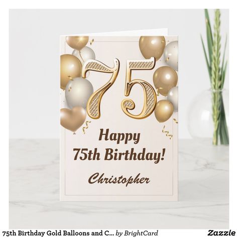 75th Birthday Gold Balloons and Confetti Birthday Hello 31 Birthday, Happy 87th Birthday, Happy 79th Birthday, Happy 78th Birthday, Happy 77th Birthday, Happy 57th Birthday, Happy 76th Birthday, Happy 51st Birthday, 81st Birthday