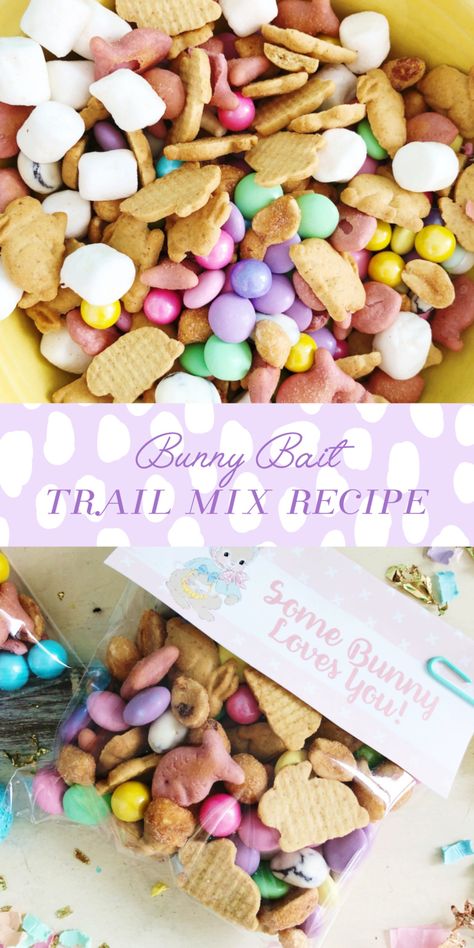 Bunny Bait Trail Mix Recipe! - Live Sweet Easter Trail Mix, Easter Kids Snacks, Bunny Snacks, Chip Dips, Easter Snack, Trail Mix Recipe, Desk Kids, Kids Snack Food, Bunny Bait