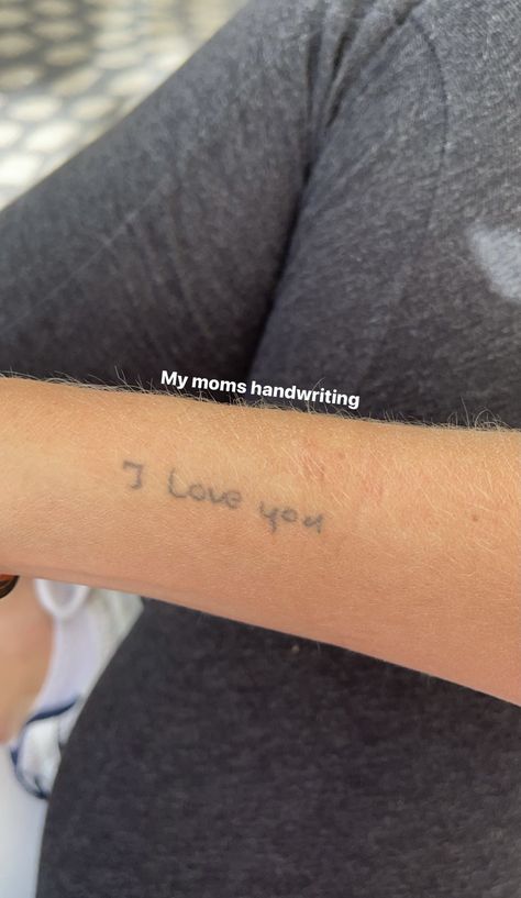 Hand Writing Tattoo, Writing Tattoo, Writing Tattoos, Hand Writing, Fish Tattoos, Jesus Fish Tattoo, Handwriting, Tattoo Quotes, I Love You