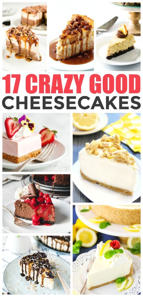 With a luscious and creamy top, and crunchy base, cheesecakes make for the perfect dessert with endless flavour combinations. From instant pot cheesecakes, to easy no bake options, here are 17 crazy good cheesecake recipes you just have to try. Flavored No Bake Cheesecake, Crazy Food Combinations, No Bake Cheesecake Flavors, Cheesecake Flavors Ideas, Unique Cheesecake Flavors, Flavoured Cheesecake, Cheesecake Flavours, Unique Cheesecake Recipes, Unique Cheesecake