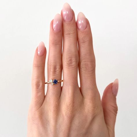 Something old, something new, and a little something blue. Meet the Morgan, our Brockton Signature asymmetric three stone engagement ring in 14k yellow gold. Set with a natural blue sapphire and two repurposed antique old European cut diamond that are each over 100 years old. Available at our Toronto studio. #sapphirering #sapphire #sapphireengagementring #oldeuropeancutdiamond #oldeuropeancut #engagementring #stackingrings #goldjewellery #goldring #antiquediamonds Something Old Something New, Three Stone Engagement Ring, Stone Engagement Ring, Three Stone Engagement, Three Stone Engagement Rings, Something Old, European Cut Diamonds, Stone Engagement, Natural Blue Sapphire