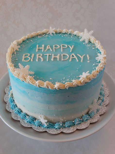 Winter Birthday Cake Ideas For Women, Christmas Birthday Cakes For Women, Winter Birthday Cake, Snow Cake, Winter Cakes, 12th Birthday Cake, Wonderland Cake, Snowflake Cake, Birthday Cake Pictures