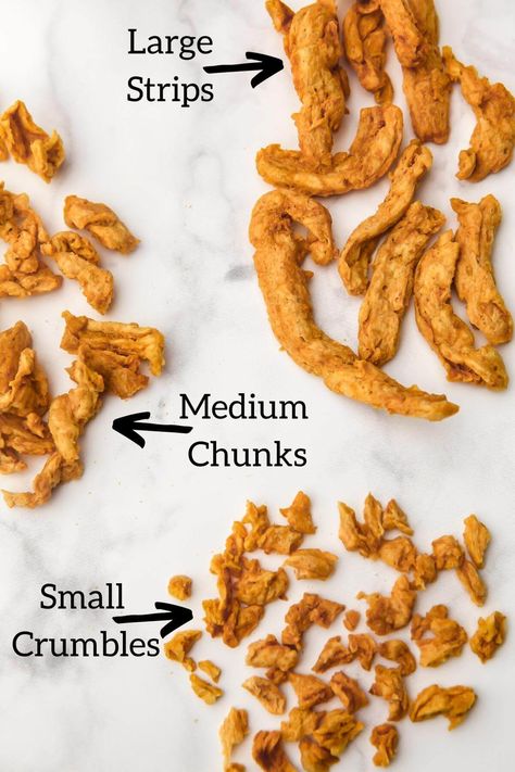 Soy Curls are a minimally processed dehydrated soy protein made by Butler Foods. Soy curls simply need to be rehydrated and then cooked with any seasoning that you choose to make a delicious plant-based gluten-free meat alternative. Butler Soy Curls Recipes, Soy Curls Recipes Vegan, Soy Chunks, Soy Curls Recipes, Tvp Recipes, Breaded Tofu, 2024 Meals, Tofu Recipes Healthy, Gluten Free Meat