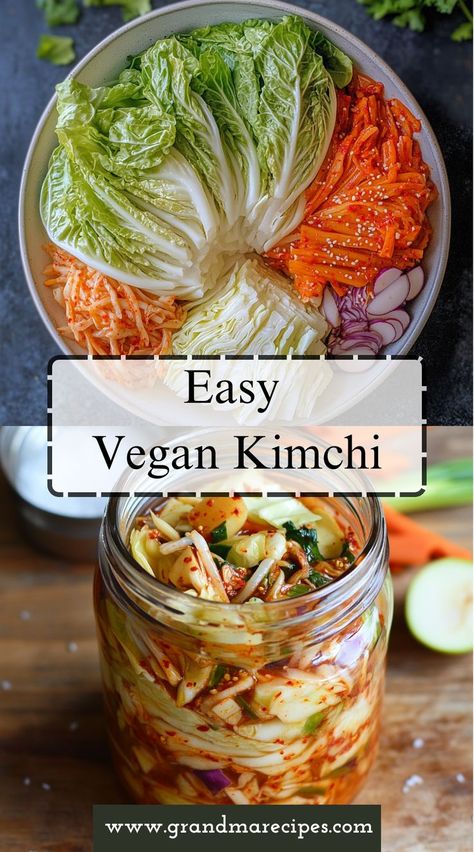 This vegan kimchi is a game-changer! It’s so simple to make and packed with bold flavors. Even my non-vegan friends can’t get enough of it—definitely a new staple in my recipe book! Vegan Kimchi Recipe, My Recipe Book, Vegan Kimchi, Kimchi Recipe, Shrimp Paste, Napa Cabbage, Chinese Cabbage, Easy Plants, Delicious Dinner Recipes