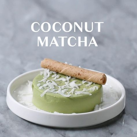 Dairy-Free Coconut Matcha Panna Cotta Recipe by Tasty Matcha Panna Cotta Recipe, Matcha Panna Cotta, Panna Cotta Tart, Coconut Matcha, Matcha Coconut, Matcha Recipes, Tropical Desserts, Panna Cotta Recipe, Dairy Free Treats