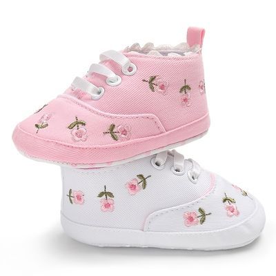 Crib Shoes Girl, Child Shoes, Baby Canvas, Zapatos Mary Jane, Toddler Summer, Flower Shoes, Girls Shoes Kids, Baby Sneakers