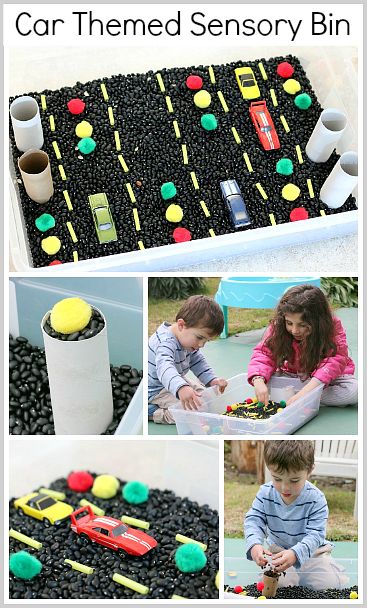 So fun for a preschool classroom! Car Themed Sensory Bin~ Buggy and Buddy (* Great idea..I like this one!) Transportation Theme Preschool, World Inspiration, Transportation Unit, Transportation Activities, Transportation Preschool, Transportation Theme, Sensory Boxes, Activities For Children, Sensory Table