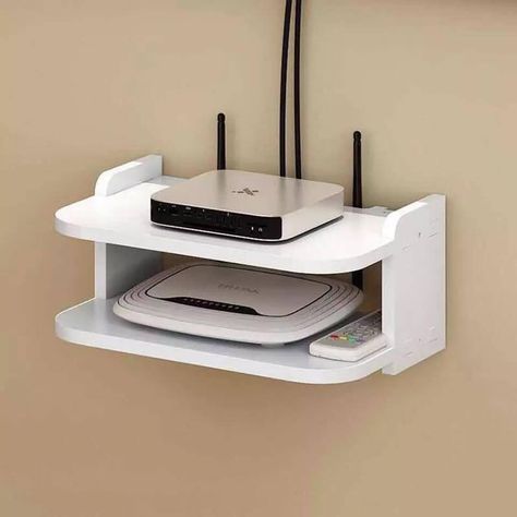 Projector Wall Mount, Router Storage, Floating Storage Shelves, Tv Rack, Remote Control Storage, Tv Shelf, Free Tv, Box Shelves, Living Room Organization