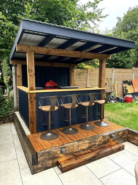 BBQ Shacks & Shanties | Someone posted their shack on here a while back and as I have limited imagination I used their design for inspiration because I thought it was cool as... | Facebook Bbq Deck, Lean To Carport, Caddy Shack, Bbq Shed, Backyard Inspo, Backyard Ideas, Things To Think About, Shed, Yard