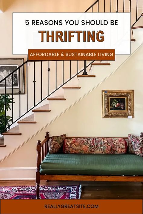 5 Reasons You Should be Thrifting Home Decor: Affordable and Sustainable Style • Emily Rone Home Thrifting Home, Thrifted Home, Thrifted Home Decor, Inexpensive Furniture, Second Hand Shop, Furniture Trends, Vintage Dressers, Sustainable Style, The Environment