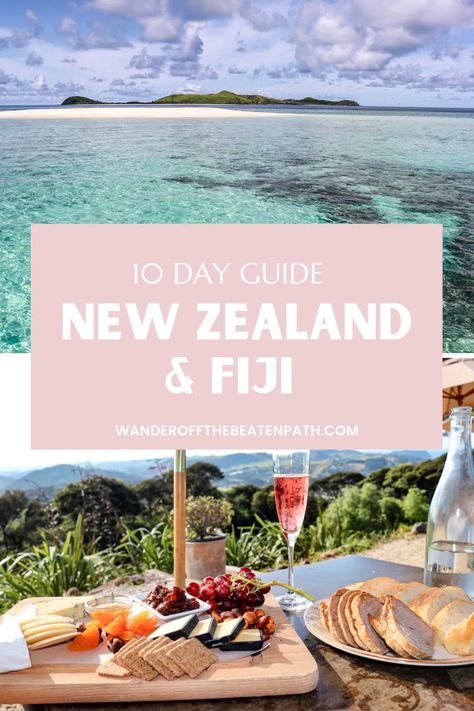 Dream Travel Destinations Bucket Lists, New Zealand Honeymoon, Fiji Honeymoon, Spring Travel Destinations, Fiji Airways, Trip To New Zealand, Fiji Travel, New Zealand Itinerary, New Zealand Travel Guide