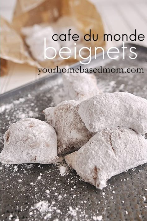 Cafe du monde beignets ... these look amazing! Beignet Recipe, How Sweet Eats, Beignets, Sweets Treats, Dry Yeast, Powdered Sugar, Just Desserts, The Table, Breakfast Brunch