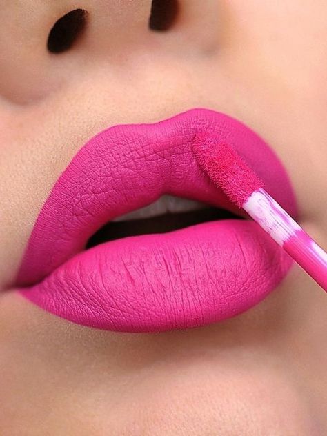 Peach Color Lipstick, Pretty Lipstick Colors, Pink Liquid Lipstick, Berry Lip Gloss, Pink Glitter Makeup, Pink Lipstick Shades, Colorful Lips, Lips Painting, Lipstick For Fair Skin