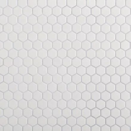 Unglazed White Hexagon Porcelain Mosaic White Hexagon Tile Bathroom, Hexagon Tile Bathroom, White Hexagon Tiles, Hexagon Tile, Polished Porcelain Tiles, Marble Sinks, Porcelain Mosaic Tile, Hexagonal Mosaic, Slate Tile