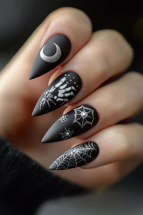 Get ready for spooky season with these trendy Halloween nail designs for 2024! Whether you're into Halloween nails acrylic, minimalist nail art, or short nails, we’ve got the perfect Halloween nail inspo for you. From classic almond nails to bold red, pink, and white nail ideas, these designs will complete your Halloween look. Perfect for any occasion, these Halloween nails 2022 and beyond are a must-try!Hashtags: #HalloweenNailDesigns #HalloweenNailsAcrylic #NailAcrylic #HalloweenNailArt #MinimalistNail #AlmondNail #NailInspo #ShortNails #RedNail #WhiteNail #NailDesign #AcrylicNail Gothic Short Nail Designs, Classic Almond Nails, Gothic Nails Short, Pink And White Nail Ideas, Halloween Nails 2022, Halloween Nails Acrylic, White Nail Ideas, Short Nail Ideas, Minimalist Nail