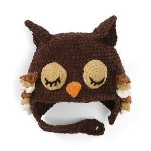 San Diego Hat Co Kids Crochet Hat in Owl Pilot Hat, Crochet Owl Hat, Brown Owl, Crochet Kids Hats, Owl Hat, San Diego Hat, Crocheted Hat, Crochet Owl, Kids Crochet