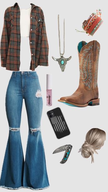 Check out Ur_FavCountryGal's Shuffles #western #country #vintage #vibes #homedecor #art Country Outfits Women, Cute Cowgirl Outfits, Casual Country Outfits, Cowgirl Style Outfits, Boots Jeans, Southern Outfits, Country Style Outfits, Western Wear Outfits, Looks Country