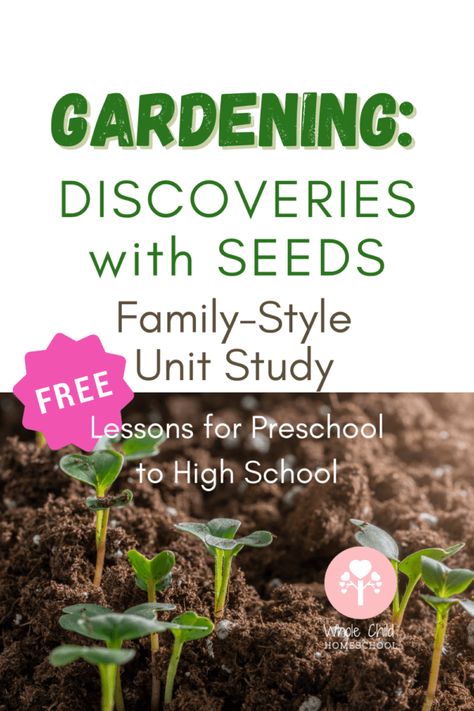 Gardening: Discoveries with Seeds Family-Style Homeschool Unit Study Garden Unit Study, Mendelian Genetics, Seed Science, Science Unit Studies, Homeschooling Activities, Steam Lessons, Gardening Seeds, Relaxed Homeschooling, Garden Unit