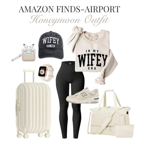 Shop recommended products from HUNNY BUNNY & BEAR on www.amazon.com. Learn more about HUNNY BUNNY & BEAR's favorite products. Honeymoon Matching Outfits, Honey Moon Outfit, Honeymoon Airport Outfit, Honeymoon Accessories, Honeymoon Luggage, Honeymoon Clothes, Honeymoon Essentials, Outfit Airport, Air Port Outfit