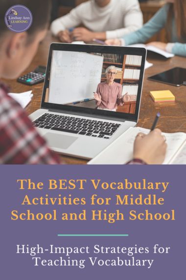 Un-boring your vocabulary instruction! Teaching vocabulary to middle school students and high school students doesn’t have to be a drag. Use these active learning and creative thinking strategies for teaching vocabulary to spice up your instruction! #highschoolenglish #englishlanguagearts #middleschoolela #vocabularyactivities Ways To Teach Vocabulary, Speaking Cards, Student Reflection, Thinking Strategies, Rhetorical Analysis, Vocabulary Instruction, Teaching High School English, Teaching Game, Teaching Vocabulary