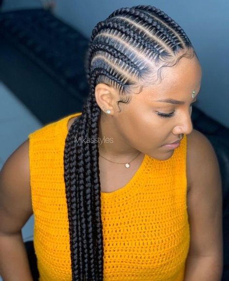 Hairpiece Hairstyles For Black Women, Medium Stitch Braids Cornrows, Latest Knotless Braids Hairstyles, Simple Cornrow Braids, Feed In Braids Hairstyles Cornrows, Simple All Back Cornrows Hairstyles, Stitch Braids Cornrows, Ghana Braids Cornrows, Big Cornrows Hairstyles