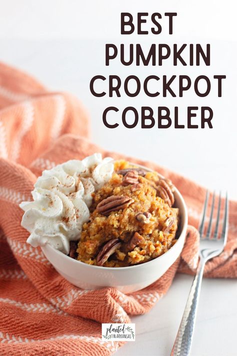 Crock Pot Pumpkin Pecan Cobbler, Pumpkin Cake Crockpot, Thanksgiving Desserts Easy Crockpot, Crockpot Pumpkin Crisp, Pumpkin Bread In Crockpot, Pumpkin Pie Cobbler Crockpot, Slow Cooker Pumpkin Pie Oatmeal, Pumpkin Dump Cake Slow Cooker, Pumpkin Cobbler Dump Cake