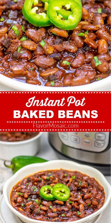 Instant Pot Baked Beans, The Best Baked Beans, Maple Baked Beans, Best Baked Beans, Baked Beans With Bacon, Bbq Baked Beans, Bbq Beans, Baked Bean Recipes, Bbq Sides