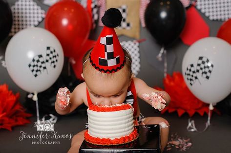 Blog Race Car Cake Smash, Car Cake Smash, Race Car Cake, Race Car Cakes, Baby Birthday Photoshoot, Talladega Nights, Boys 1st Birthday Party Ideas, First Birthday Pictures, Chino Hills