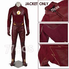 The Flash Season 2 Superhero Barry Allen Cosplay Costume The Jacket Only No Sew Cape, Flash Season 4, Flash Cosplay, Men's Costumes, Super Hero Birthday, Flash Costume, Spiderman Gifts, The Flash Season, Disney Cars Birthday