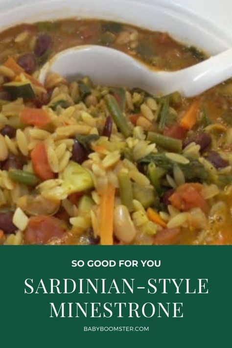 Nutritious Vegetables, Blue Zones Recipes, Minestrone Soup Recipe, Seasonal Vegetables, Vegetarian Soup Recipes, Italian Soup, Small Pasta, Minestrone Soup, Vegetarian Soup