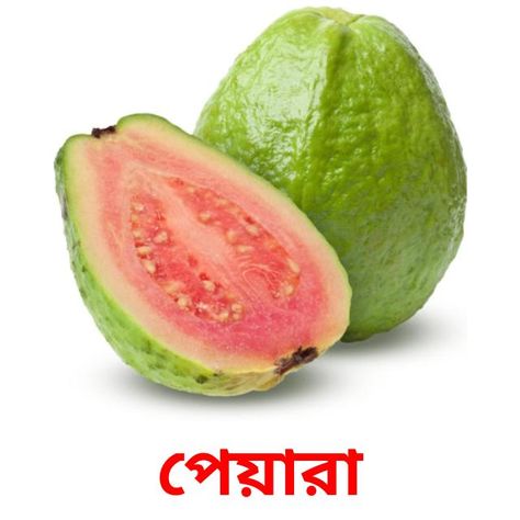 20 Free Fruits Flashcards in bengali (PDF files) Fruits Flashcards, Weird Fruit, Fruit Du Dragon, Guava Fruit, Pink Guava, Fruit Names, Guavas, Food Activities, Fruits For Kids