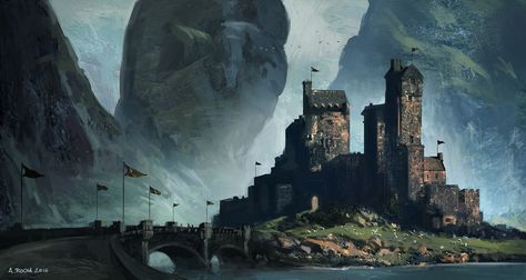 https://www.patreon.com/posts/illustration-09-6630515 Concept Art World, Asoiaf Art, Jaime Lannister, Gra O Tron, Scottish Castles, Fantasy Castle, Fantasy City, Fantasy Places, Arya Stark