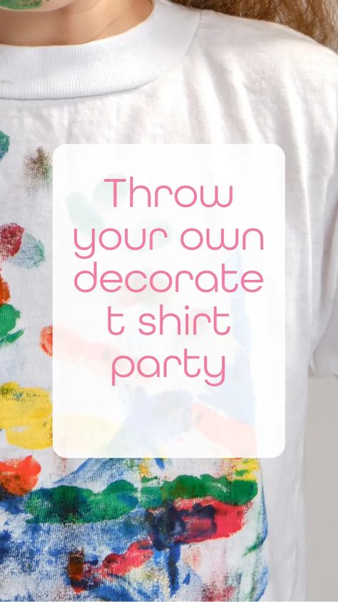 Throw your own decorate t shirt party - Craft with Cartwright T Shirt Decorating Ideas For Kids, Puffy Paint Shirts Ideas, Shirt Decorating Ideas, Diy Tshirt Painting Ideas, Puffy Paint Shirts, Design Your Own Tshirt, Shirt Craft, Paint Shirts, Puffy Paint