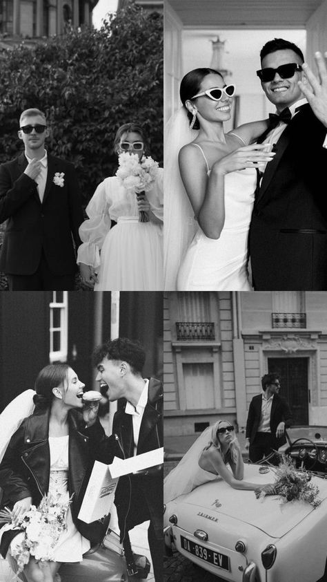 Destination Small Wedding, Pre Wed Photoshoot Ideas, Retro Bride Photoshoot, Drinking Wedding Photos, Black And White Pre Wedding Shoot, Stylized Engagement Photos, Bride Street Photography, Pre Wedding Black And White, Celebration Of Love Party