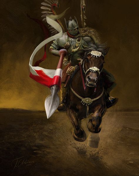 ArtStation - Husar, Tymoteusz Chliszcz Polish Hussars, Polish Tattoos, Buildings Artwork, Polish Winged Hussars, Historical Warriors, Winged Horse, Warrior Tattoo, Warhammer Art, Knight Art