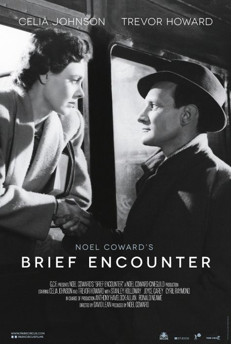 Brief Encounter, directed by David Lean from a short story by Noel Coward: Still Lives 1940s Movies, Romance Movies Best, David Lean, Brief Encounter, I Love Cinema, Classic Movie Posters, Movies By Genre, Cinema Posters, Vintage Film