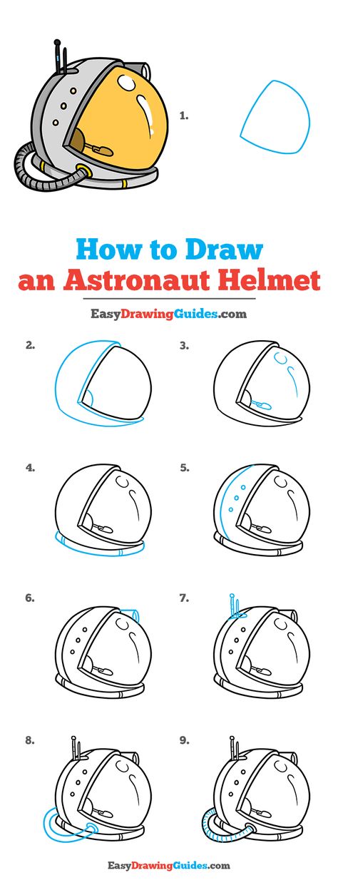 How to Draw an Astronaut Helmet Step by Step Tutorial Image Cute Pictures To Draw, Astronaut Drawing, Astronaut Cartoon, Helmet Drawing, Space Doodles, Astronaut Illustration, Astronaut Helmet, Space Drawings, Sketching Tips