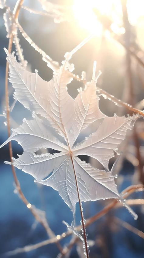 Frost On Leaves, Frozen Christmas Tree, Journal Pics, Frozen Christmas, Winter Leaves, Ice Art, Winter Wallpaper, Frozen In Time, Beautiful Landscape Wallpaper