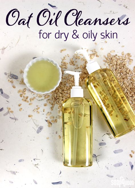 Oat Oil Cleanser Recipes for Dry and Oily Skin Oil Cleanser Recipe, Diy Cleanser, Skin Tutorial, Dry Oily Skin, Cleanser For Oily Skin, Anti Aging Creme, Skin Cleanser, Homemade Facials, Natural Cleanser