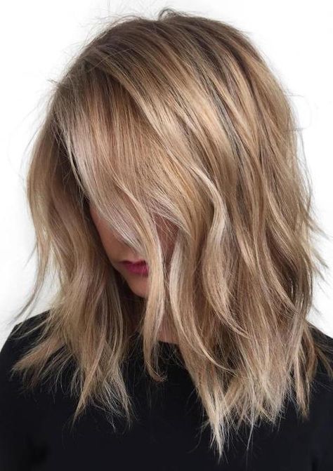 Blonde Hair Color Shades {Best Ideas for 2018} Blonde Hair Colour Shades, Shoulder Length Blonde, Blonde Layered Hair, Truss Hair, Medium Blonde Hair, Dark Blonde Hair Color, Blond Balayage, Blonde Layers, Caramel Blonde