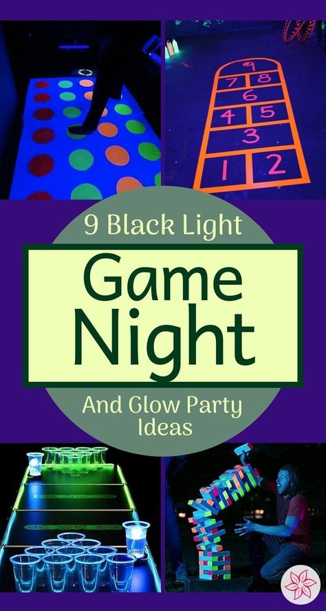 #NeonCrafts #DIYNeon #NeonSigns #BrightIdeas Glow Party Ideas, Game Night Ideas, Glow Theme Party, Glow In Dark Party, Glow Stick Party, Neon Birthday Party, Glow Birthday Party, Blacklight Party, Glow Birthday