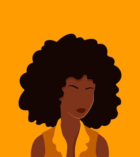 Black Woman Hair Drawing, Hair Abstract Art, Afro Hair Illustration, Afro Minimalist, Cartoon Afro, African Cartoon, Afro Cartoon, Afro Illustration, Afro Drawing