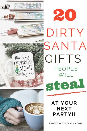 Dirt Santa Gifts Ideas, Dirty Bingo Gift Ideas, Dirty Santa Theme Ideas, Funny Dirty Santa Gifts, Best Dirty Santa Gifts, Dirty Santa Gift Ideas Funny, Dirty Santa Gift Ideas, Dirty Santa Gift Exchange, Santa Games