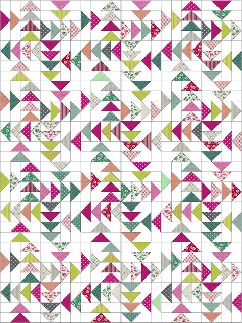 Geese Quilt Pattern, Quilt Crafts, Geese Quilt, Half Square Triangle Quilts Pattern, Triangle Quilt Pattern, Flying Geese Quilt, Nancy Zieman, Scrappy Quilt Patterns, Half Square Triangle Quilts