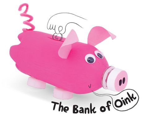 Piggy Bank Craft, Piggy Bank Diy, Water Bottle Crafts, Craft Easter, Living In Poverty, Pig Crafts, Pinterest Crafts, Animal Crafts For Kids, Plastic Bottle Crafts