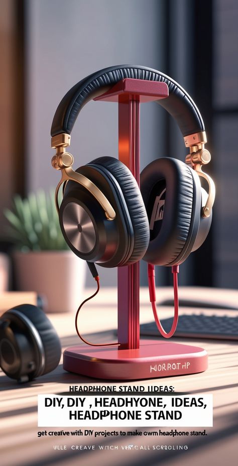 Get creative with DIY projects to make your own headphone stand. #DIYHeadphoneStand #CreativeProjects #TechOrganization Headphone Stand Diy, Headphone Stand Ideas, Diy Headphone Stand, Diy Laser Engraver, Tech Organization, Headphone Stand, Beats Solo, Stand Ideas, Headphone Stands