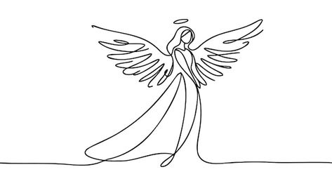 Photo continuous one line drawing of ang... | Premium Photo #Freepik #photo #art #outline #drawing-line #drawing Angel Line Drawing, Line Art Angel, Drawing Of Angel, Angel Line Art, Angel Concept, Angel Outline, Art Outline, Angel Drawing, Outline Drawing