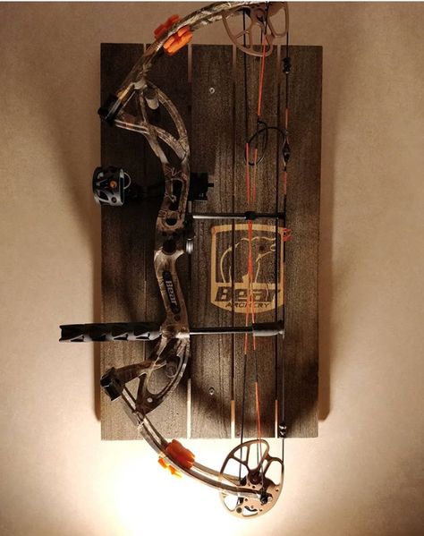 Compound Bow rack Hunting Bow Rack, Compound Bow Wall Mount, Bow Hunting Quotes, Compound Bow Rack, Compound Bow Holder, Diy Archery Target, Bows Archery, Bow Quotes, Hunting Storage