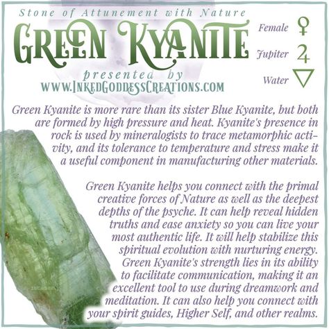 Kyanite Crystal Meaning, Kyanite Meaning, Crystal Healing Chart, Green Kyanite, Kyanite Crystal, Eclectic Witch, Magick Book, Crystal Cave, Witch Spell Book